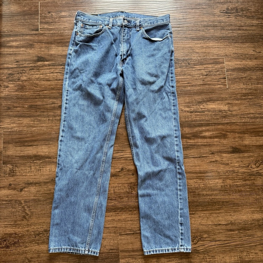 Levi's 505 Regular Fit Straight Leg Jeans 36x34 REAL FIT 35x31 Medium Wash